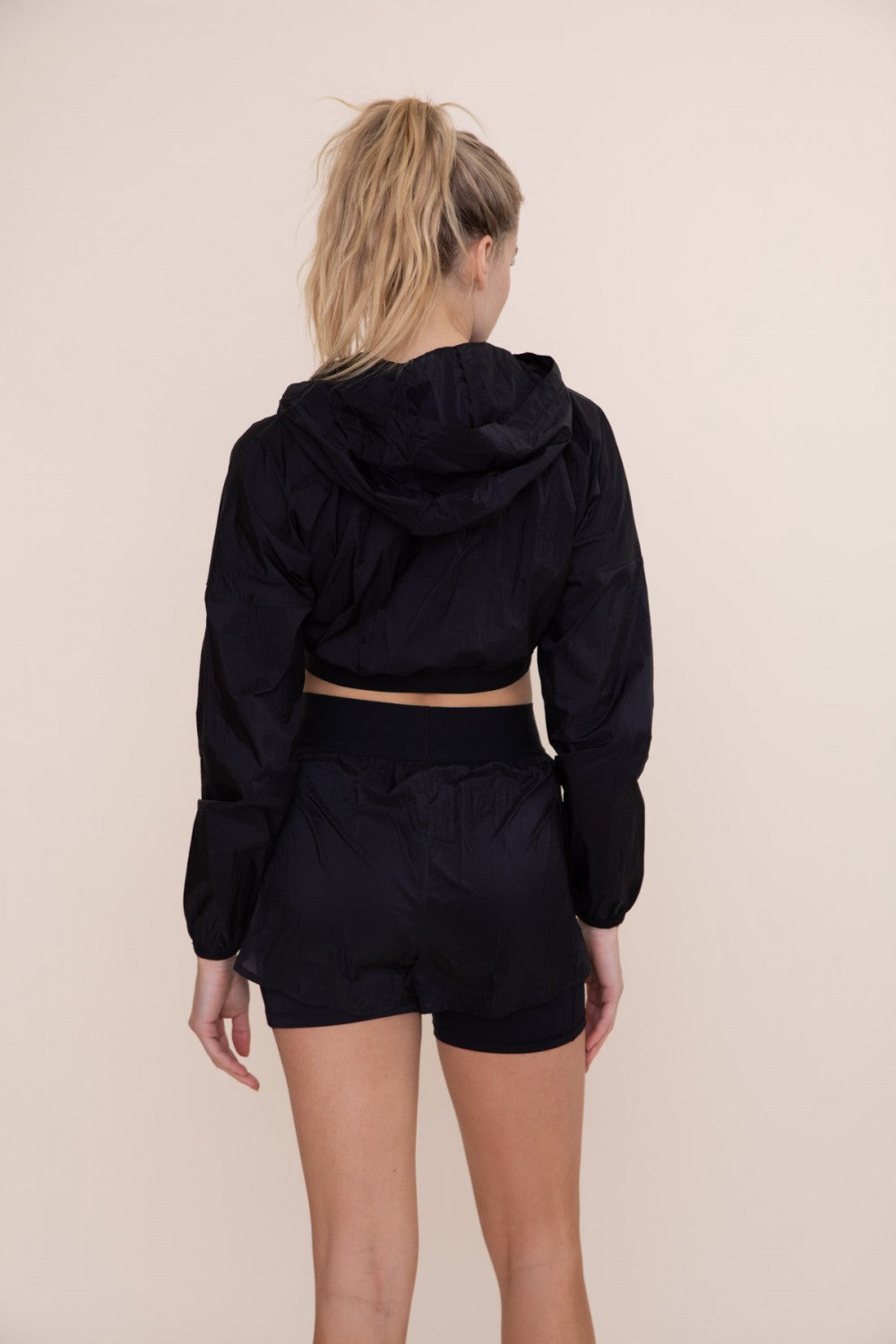 Cropped Hooded Windbreaker