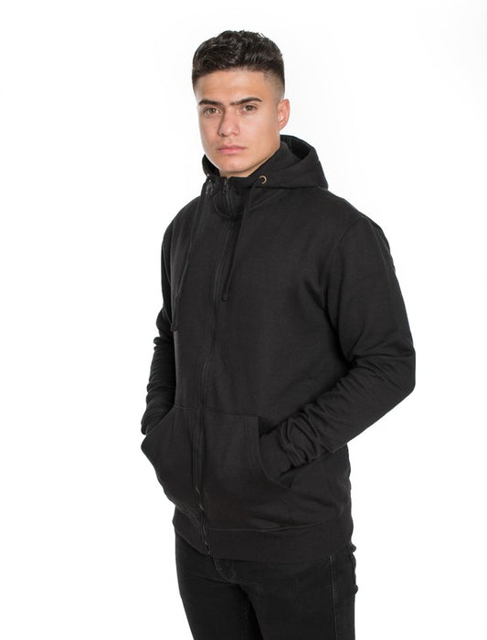 High Collar Full Zip Fleece Hoodie