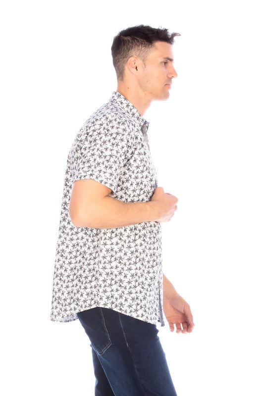 Short Sleeve Button Down Printed