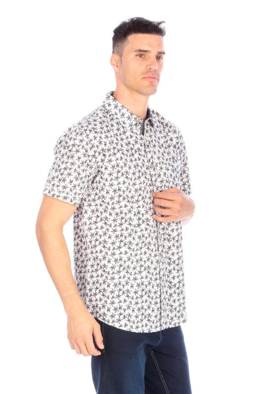 Short Sleeve Button Down Printed