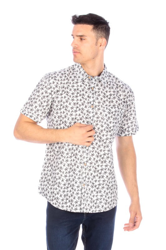 Short Sleeve Button Down Printed