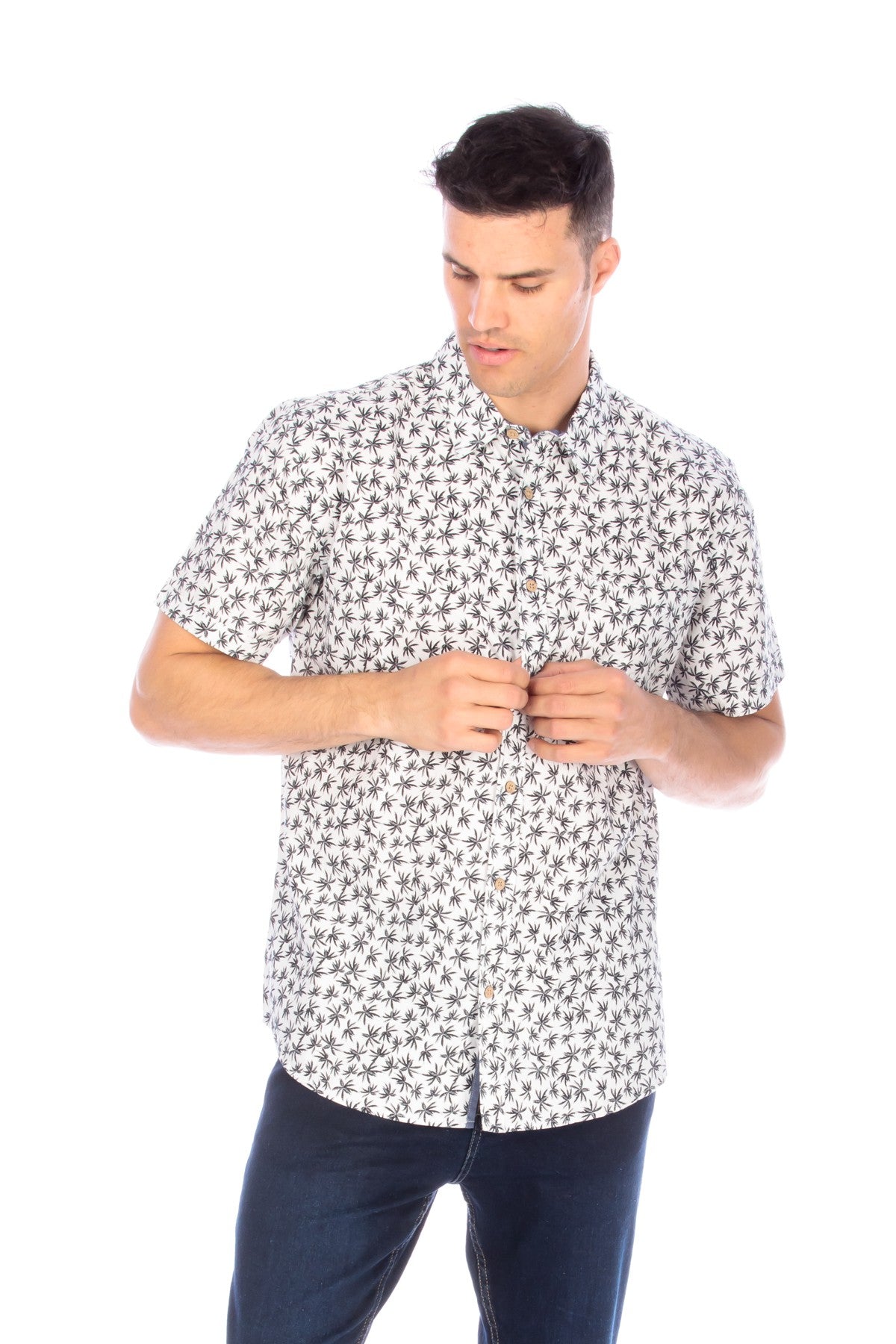 Short Sleeve Button Down Printed