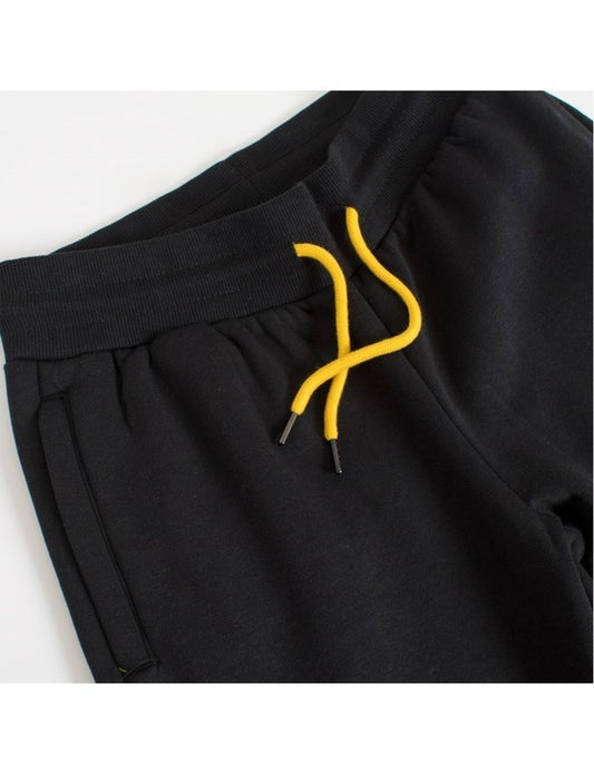 Drawstring Jogger Sweat Pants Black/Yellow