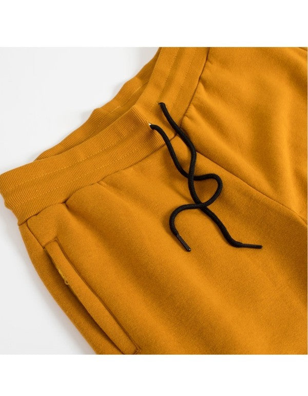 Drawstring Jogger Sweat Pants Yellow