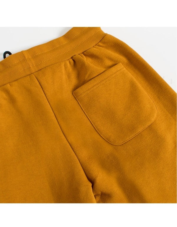 Drawstring Jogger Sweat Pants Yellow