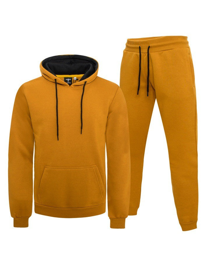 Hooded Drawstring Pullover Sweatshirt Yellow