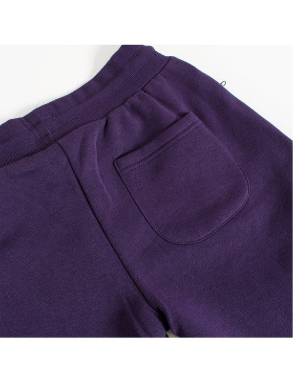 Drawstring Jogger Sweat Pants Purple