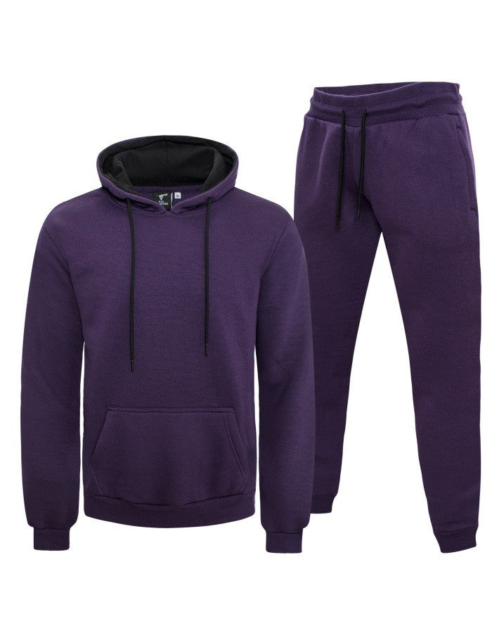 Hooded Drawstring Pullover Sweatshirt Purple