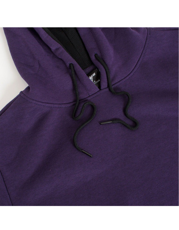 Hooded Drawstring Pullover Sweatshirt Purple