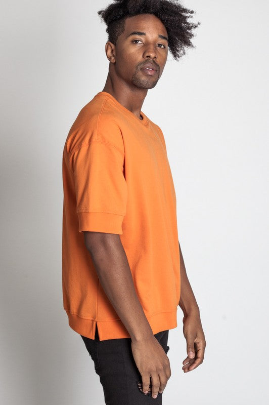 French Terry Drop Shoulder Sweatshirt Tee