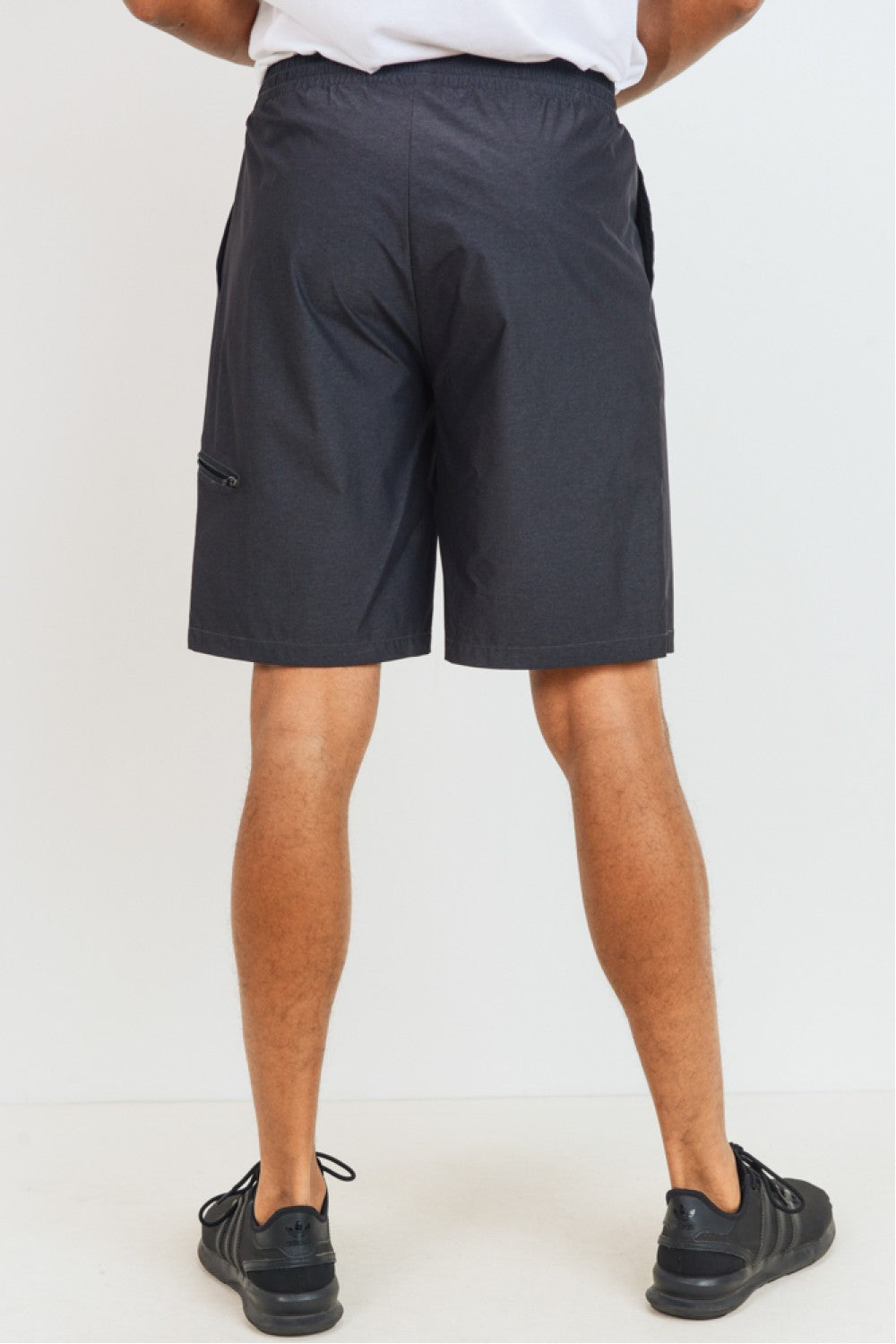 Active Side Zip Pocket Drawstring Shorts