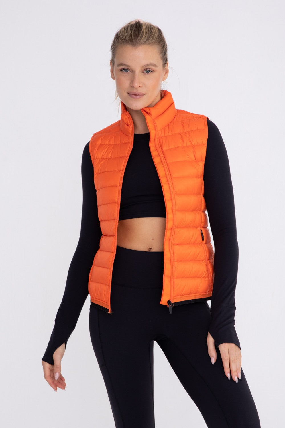 Mock Neck Padded Puffer Vest