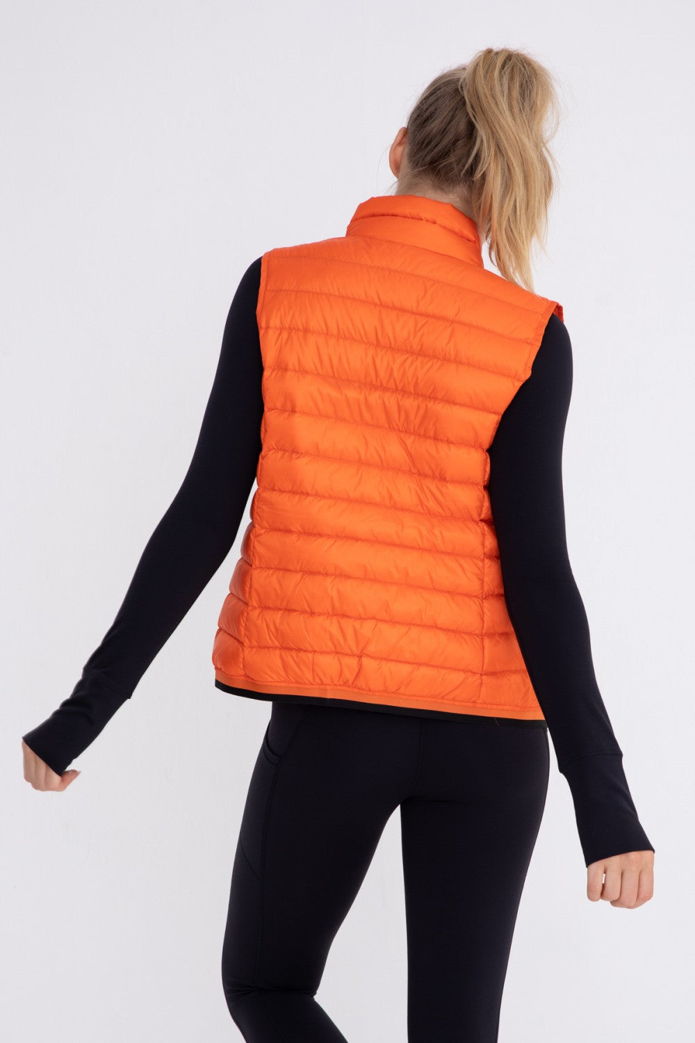 Mock Neck Padded Puffer Vest