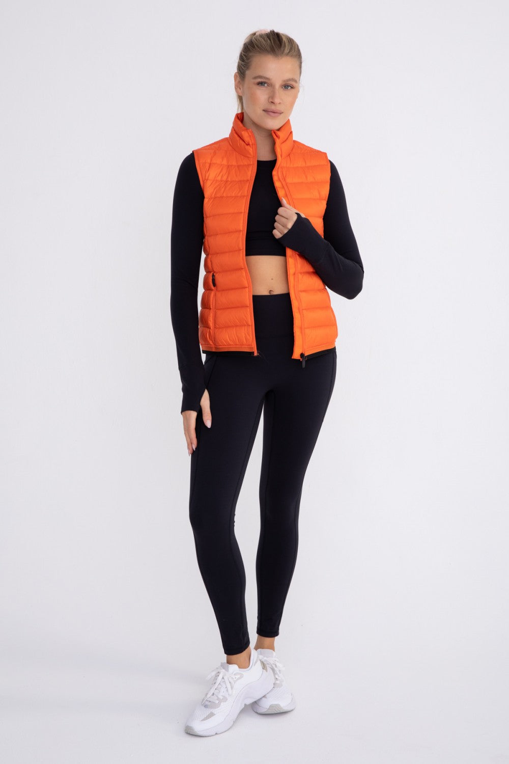 Mock Neck Padded Puffer Vest