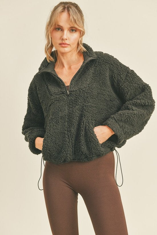 Half Zip Sherpa Fleece Pullover