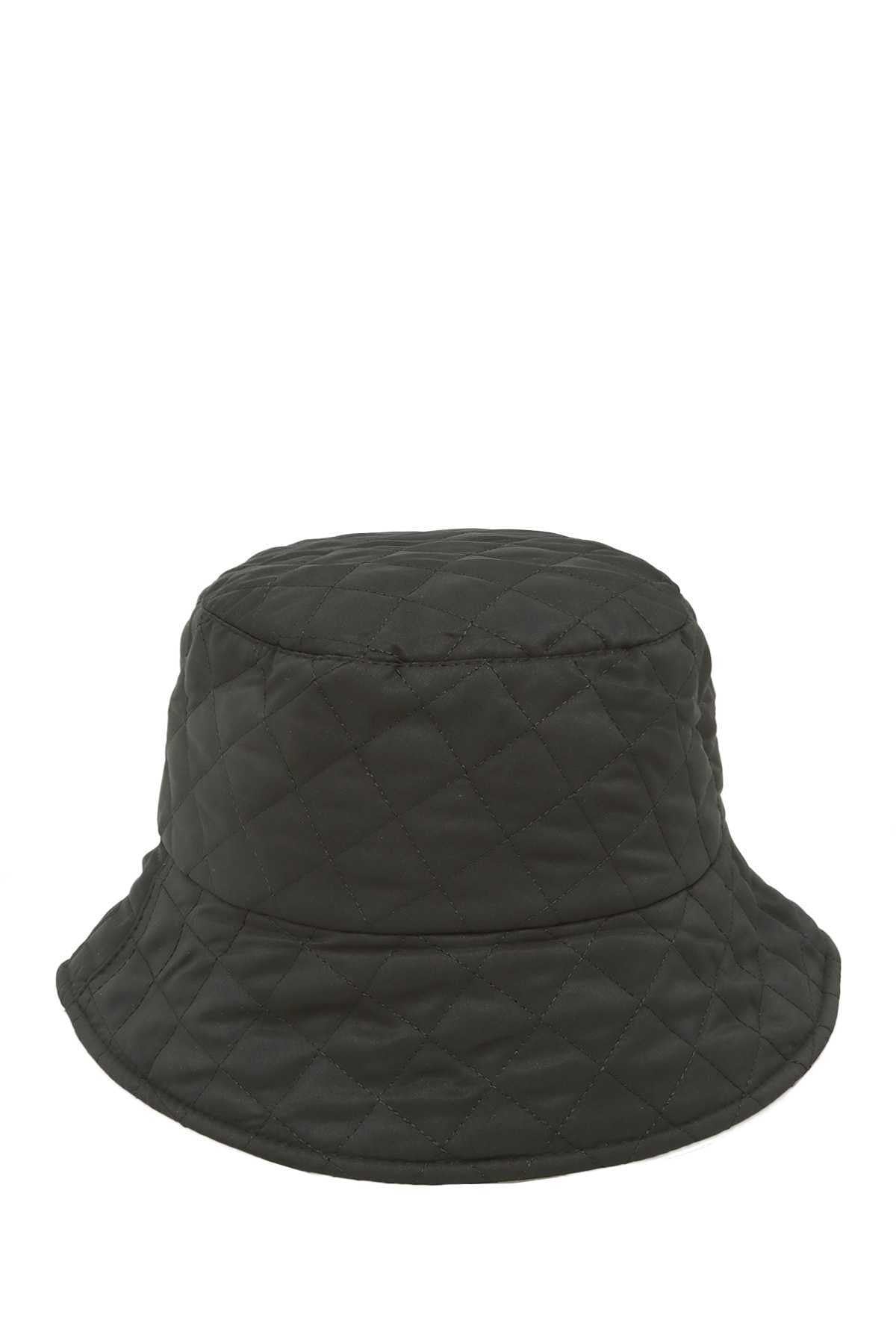 Quilted Bucket Hat Black