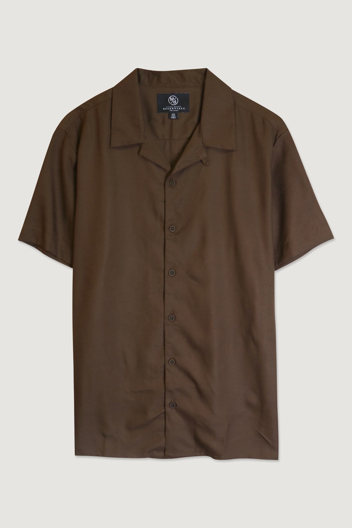 Short Sleeve Button Down Brown