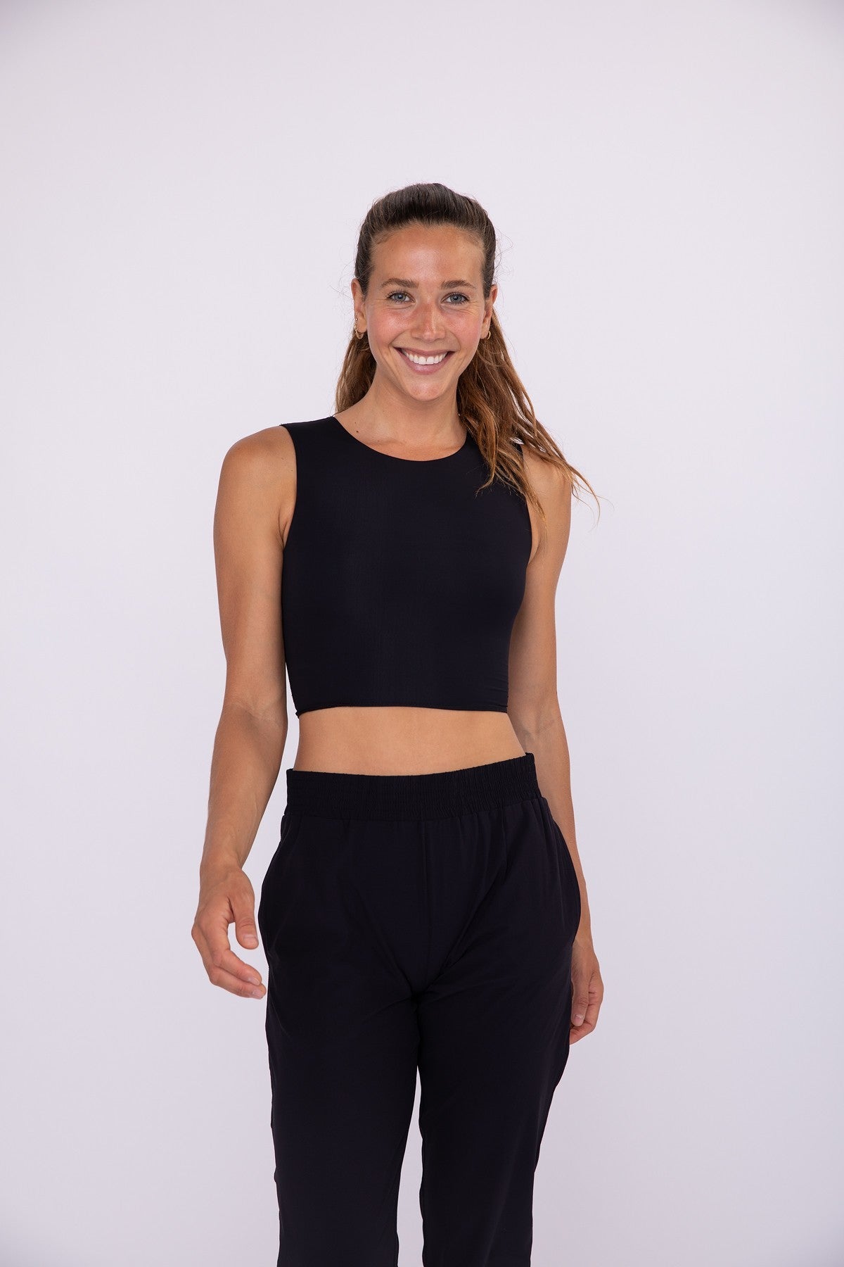 Essential Second-Skin Crewneck Crop Tank