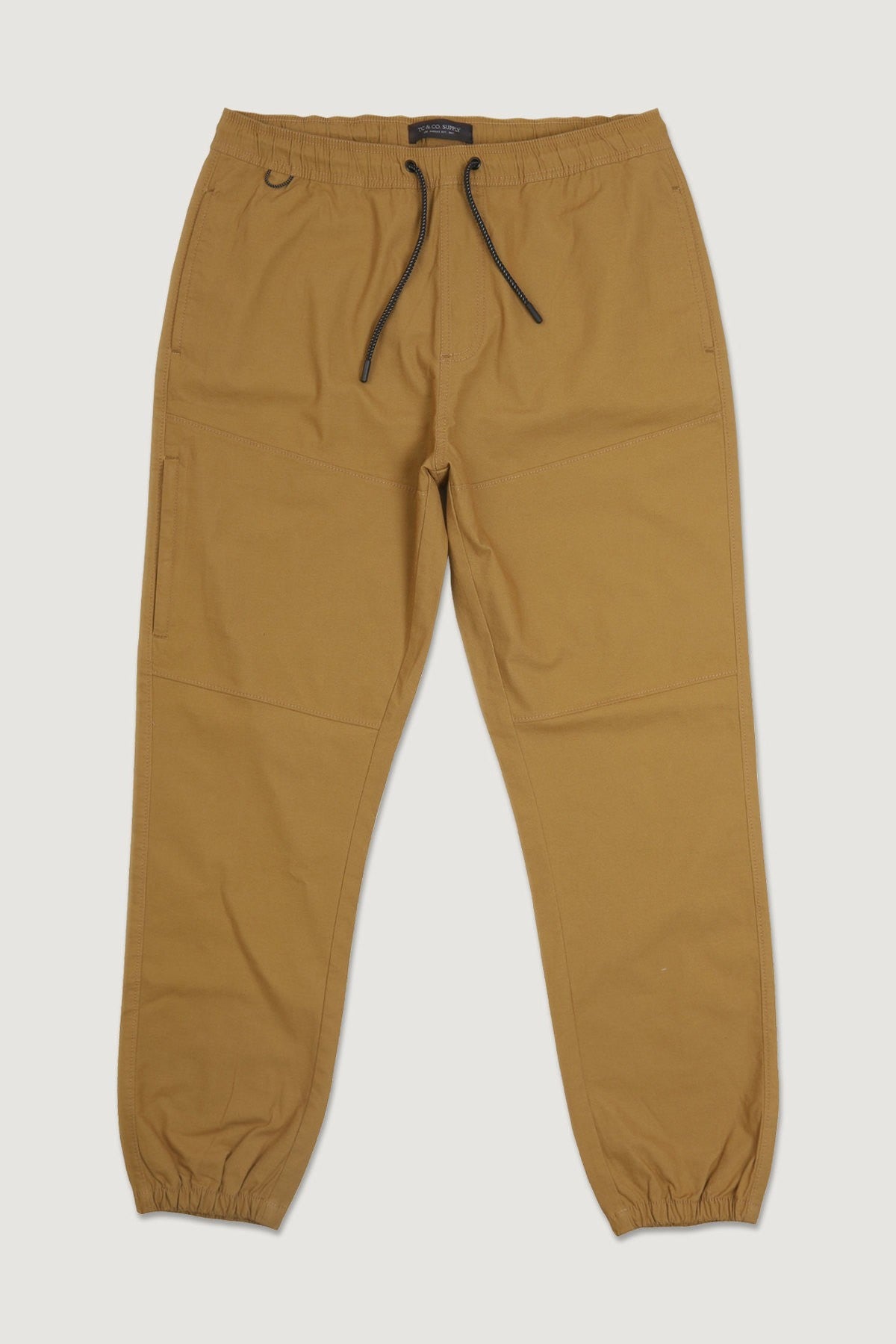 Cuffed Drawstring Jogger Pants Khaki