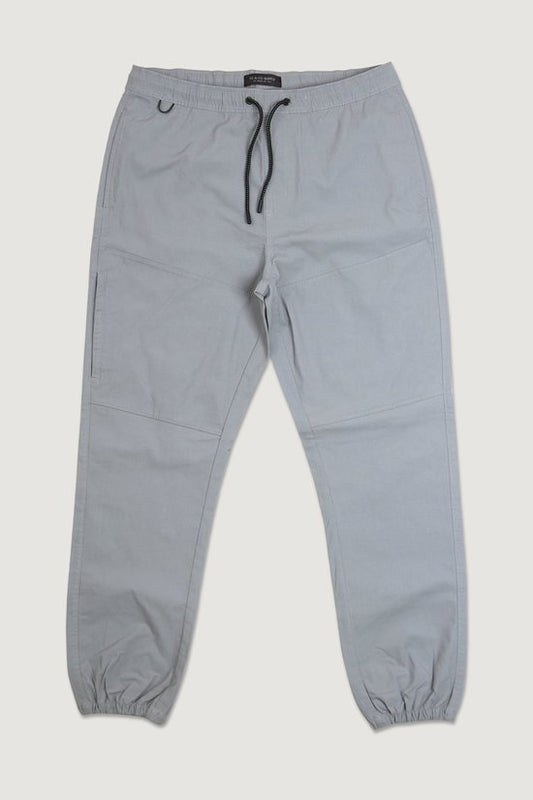 Cuffed Drawstring Jogger Pants Gray