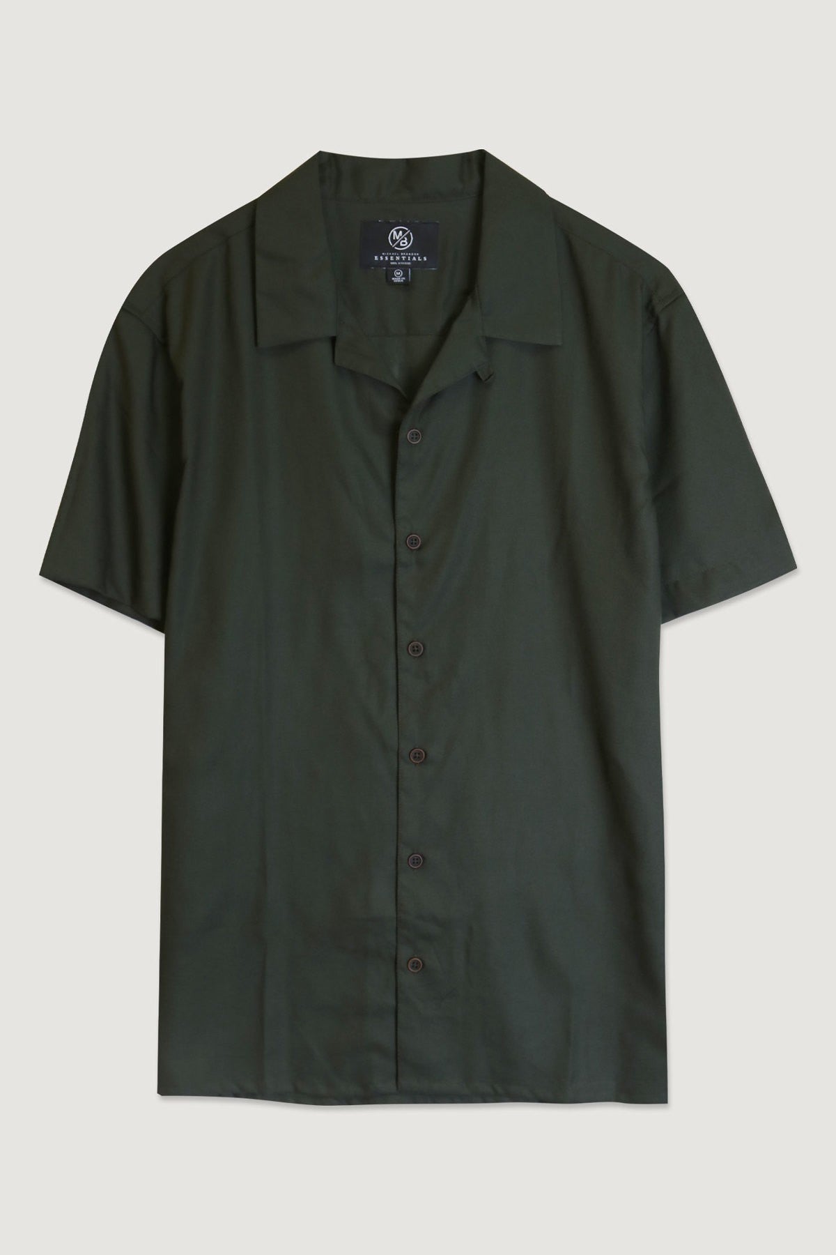 Short Sleeve Button Down Dark Green