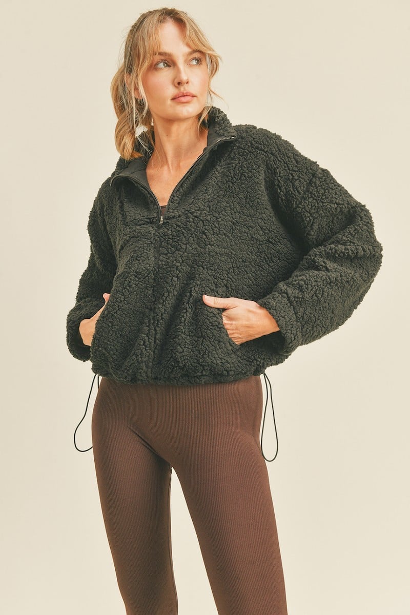 Half Zip Sherpa Fleece Pullover