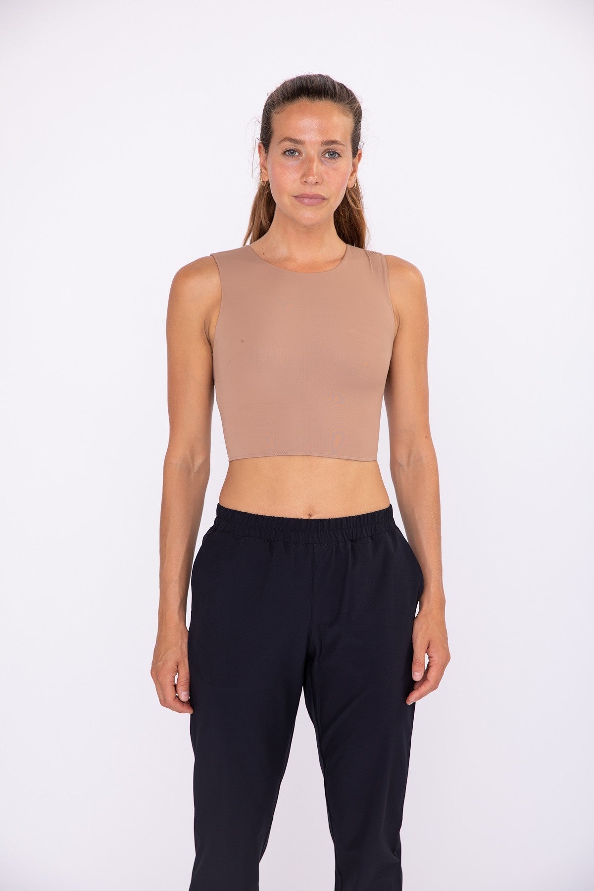 Essential Second-Skin Crewneck Crop Tank