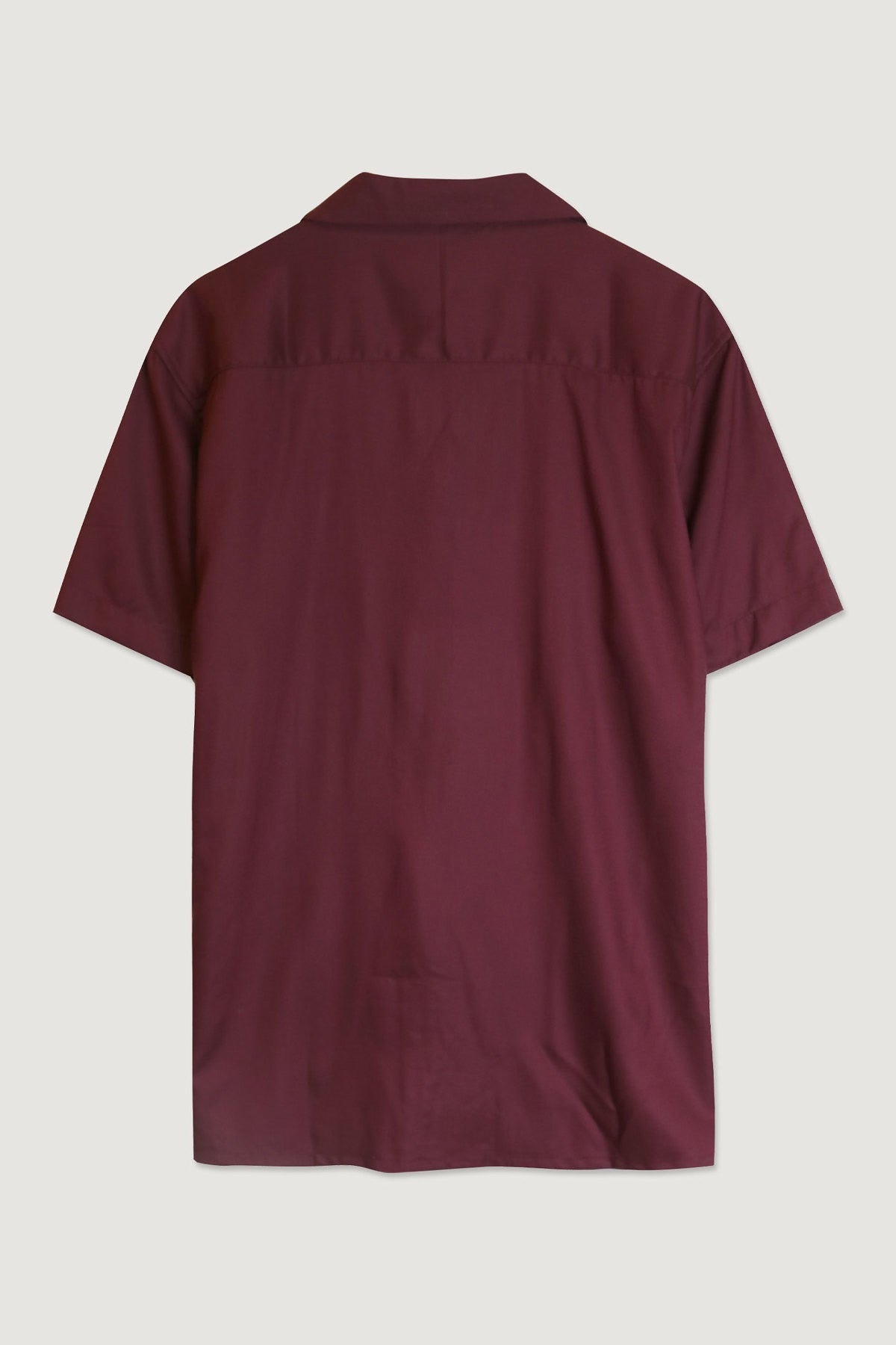 Short Sleeve Button Down Burgundy