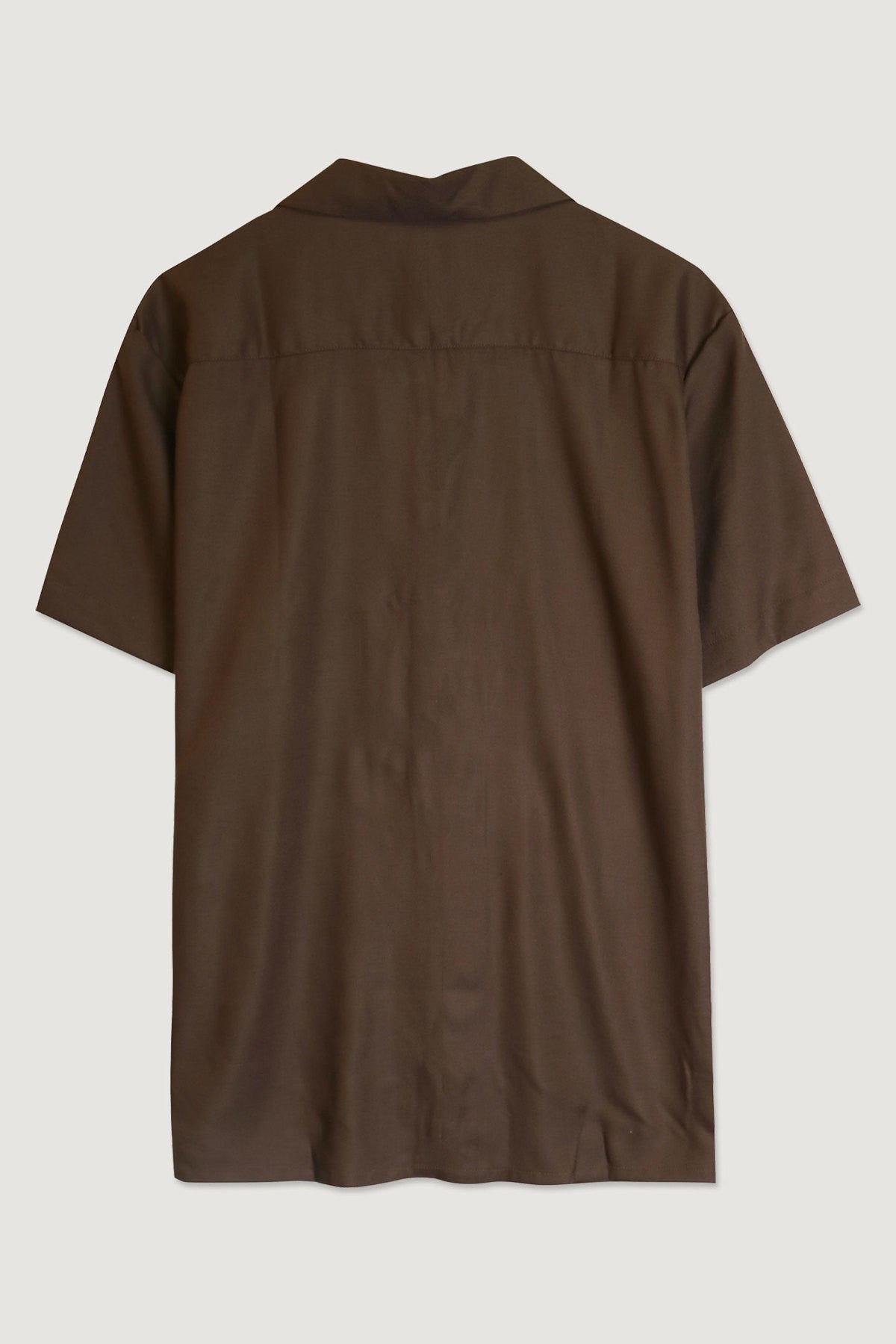 Short Sleeve Button Down Brown