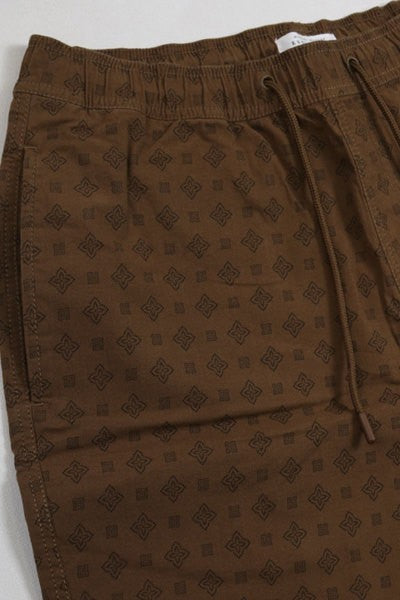 Pattern Drawstring Mid-Length Chino Shorts