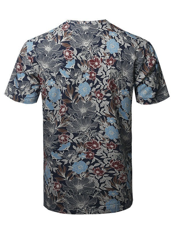 Floral Pattern Muted Tone T-Shirt