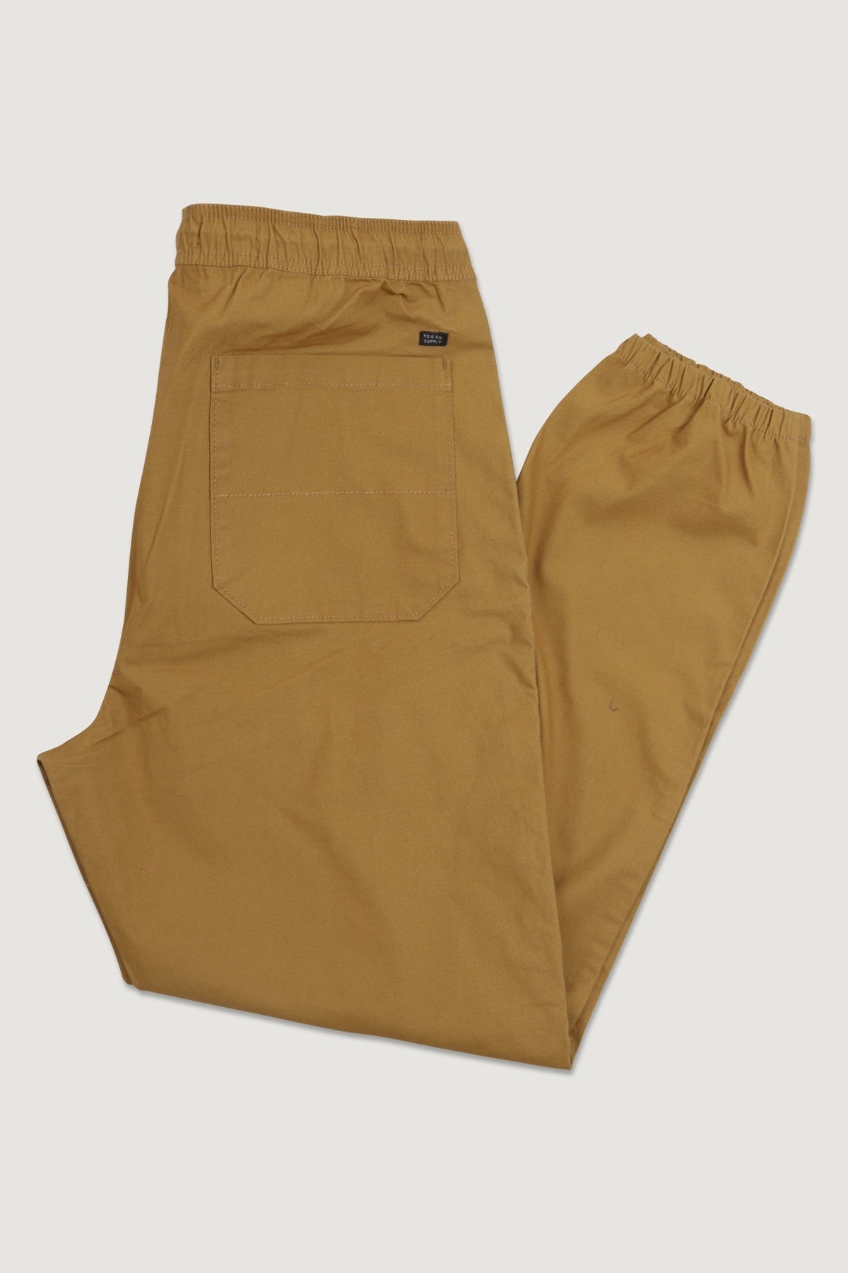 Cuffed Drawstring Jogger Pants Khaki