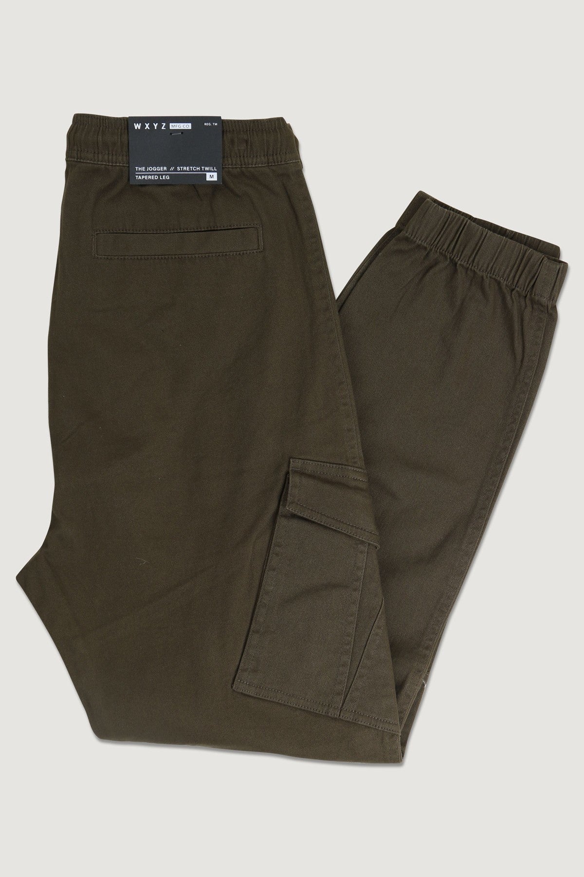 Cuffed Drawstring Jogger Pants Olive