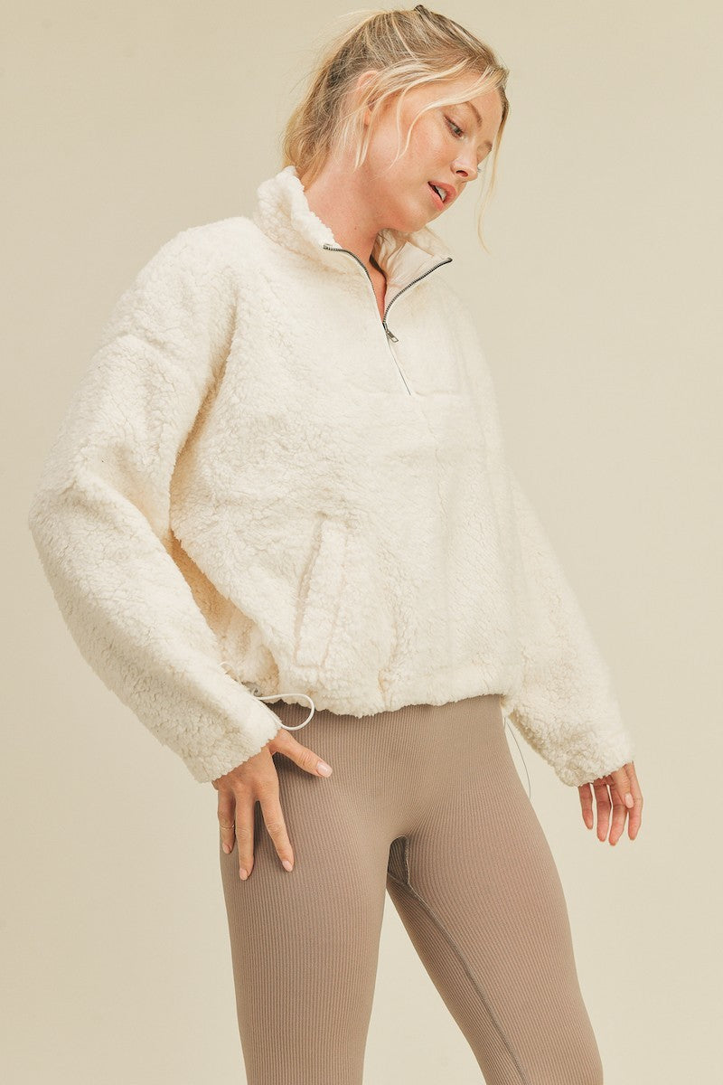 Half Zip Sherpa Fleece Pullover