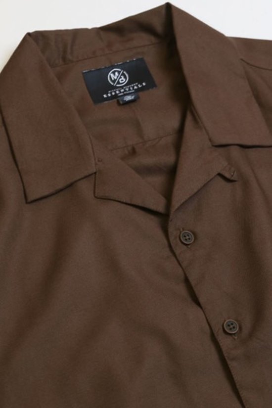 Short Sleeve Button Down Brown