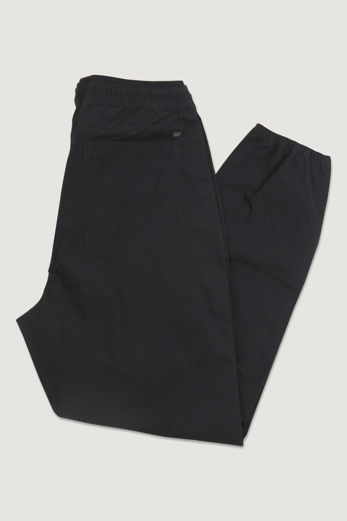 Cuffed Drawstring Jogger Pants Black