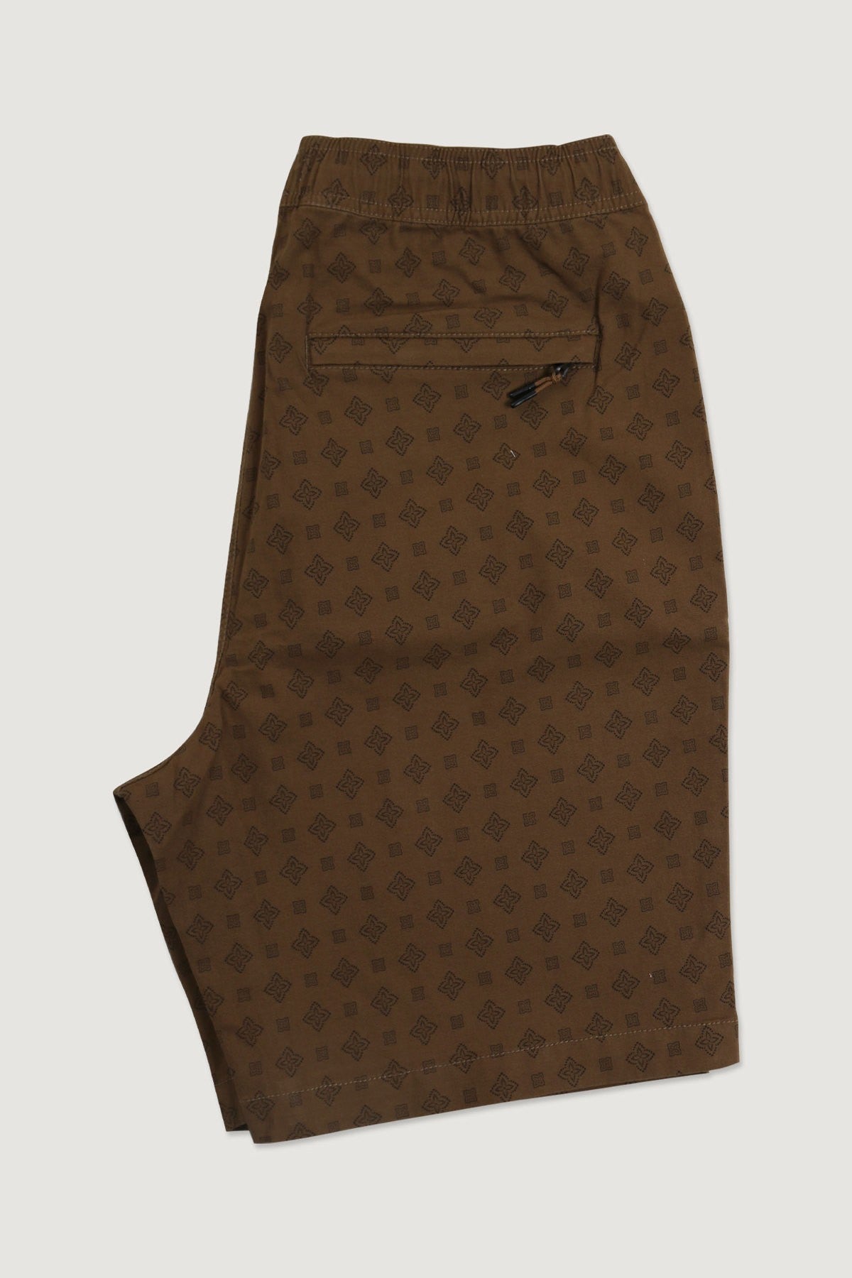 Pattern Drawstring Mid-Length Chino Shorts