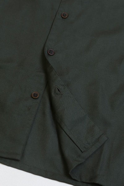 Short Sleeve Button Down Dark Green