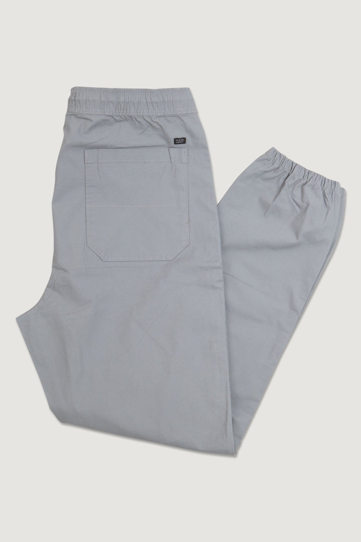 Cuffed Drawstring Jogger Pants Gray