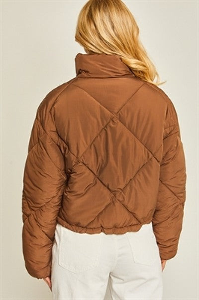 Puffer Crop Drawstring Jacket