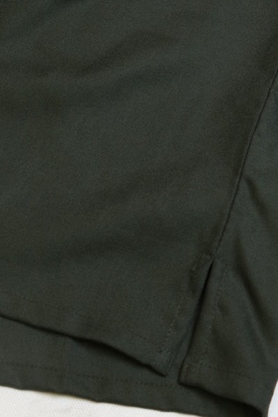 Short Sleeve Button Down Dark Green