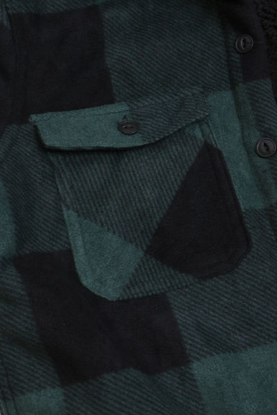 Sherpa-Lined Button Down Fleece Flannel