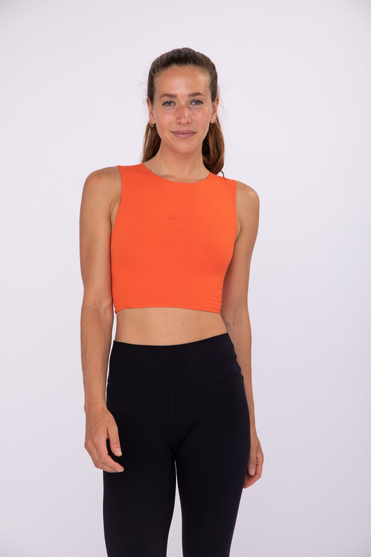 Essential Second-Skin Crewneck Crop Tank